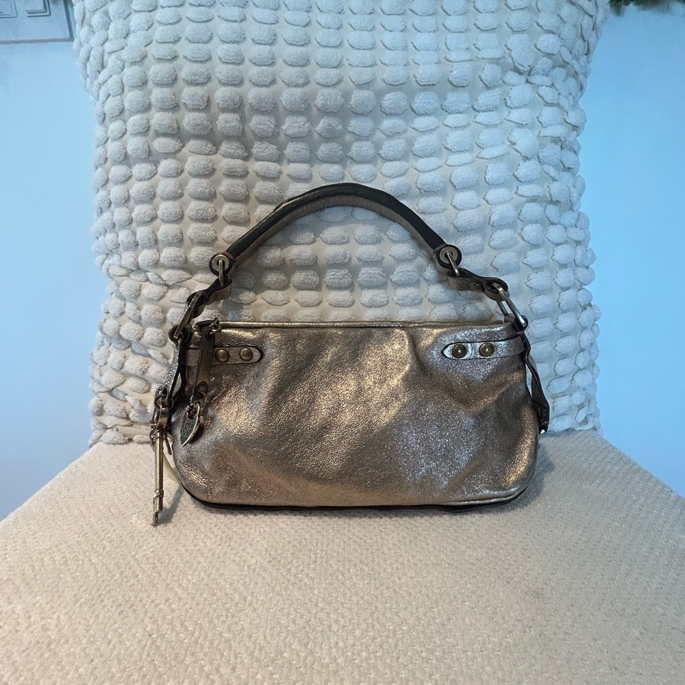 Y2K Vintage Juicy Couture Gold Leather Pochette